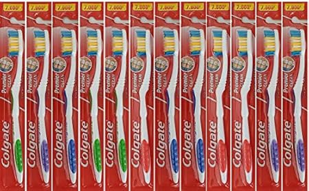 Colgate Toothbrushes Premier Extra Clean ( 12 Toothbrushes), Corded Electric, Multicolor