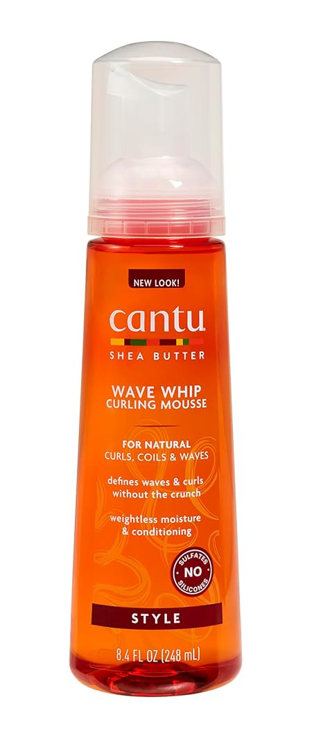 Dr Teal's Cantu Natural Hair Wave Whip Curling Mousse,8.4 oz (07570-12/3EU)