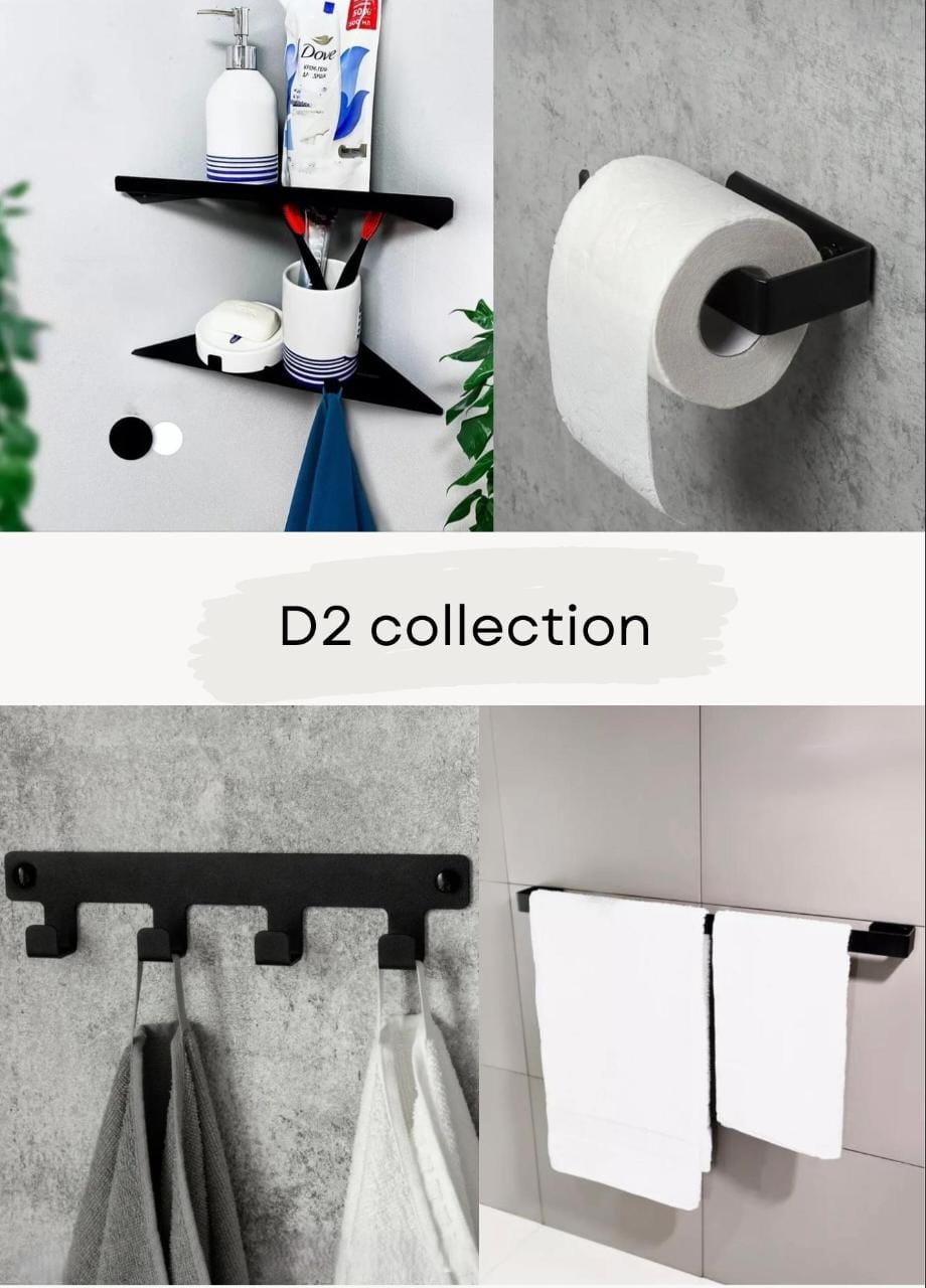 Complete 5-piece stainless steel accessory set - Black