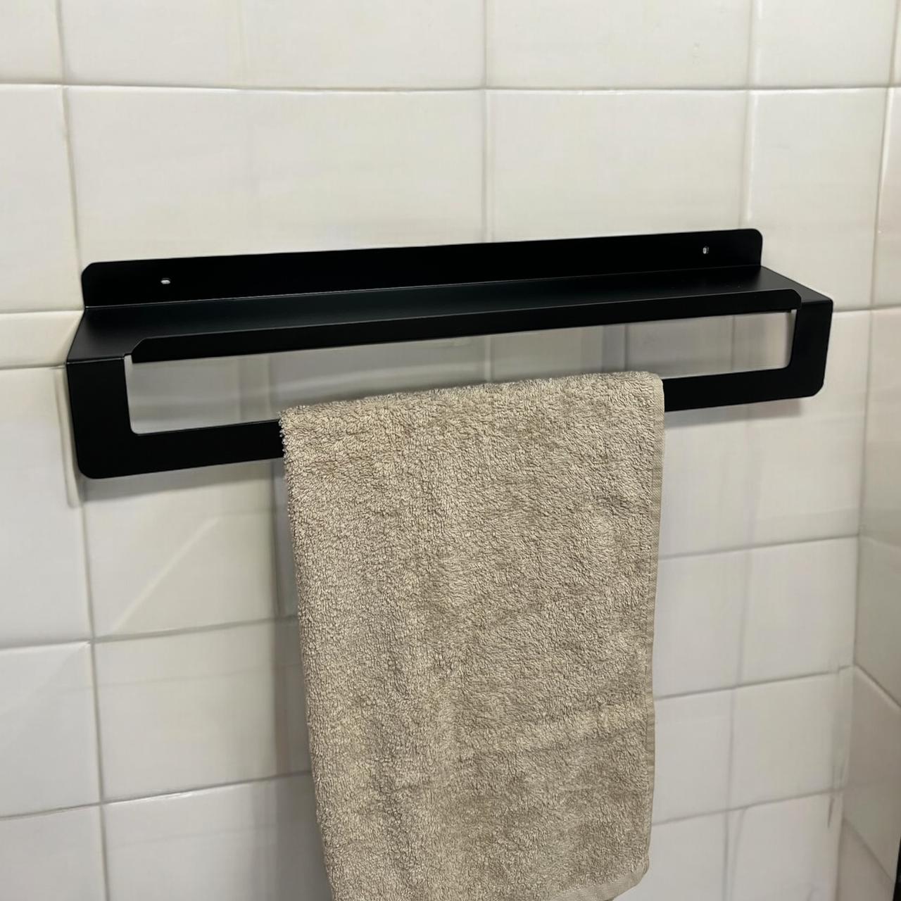 Modern Bathroom Towel Holder with Shelf