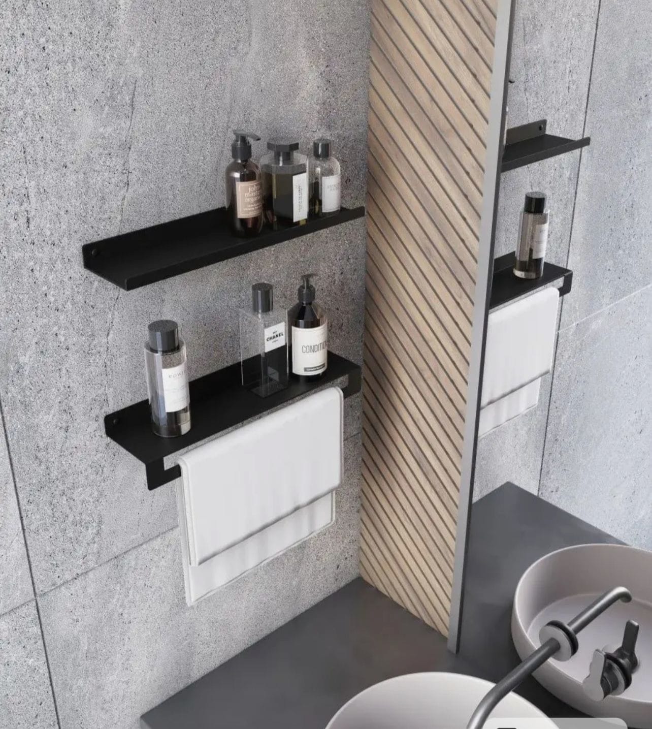 Wall-Mounted Bathroom Shelf Set