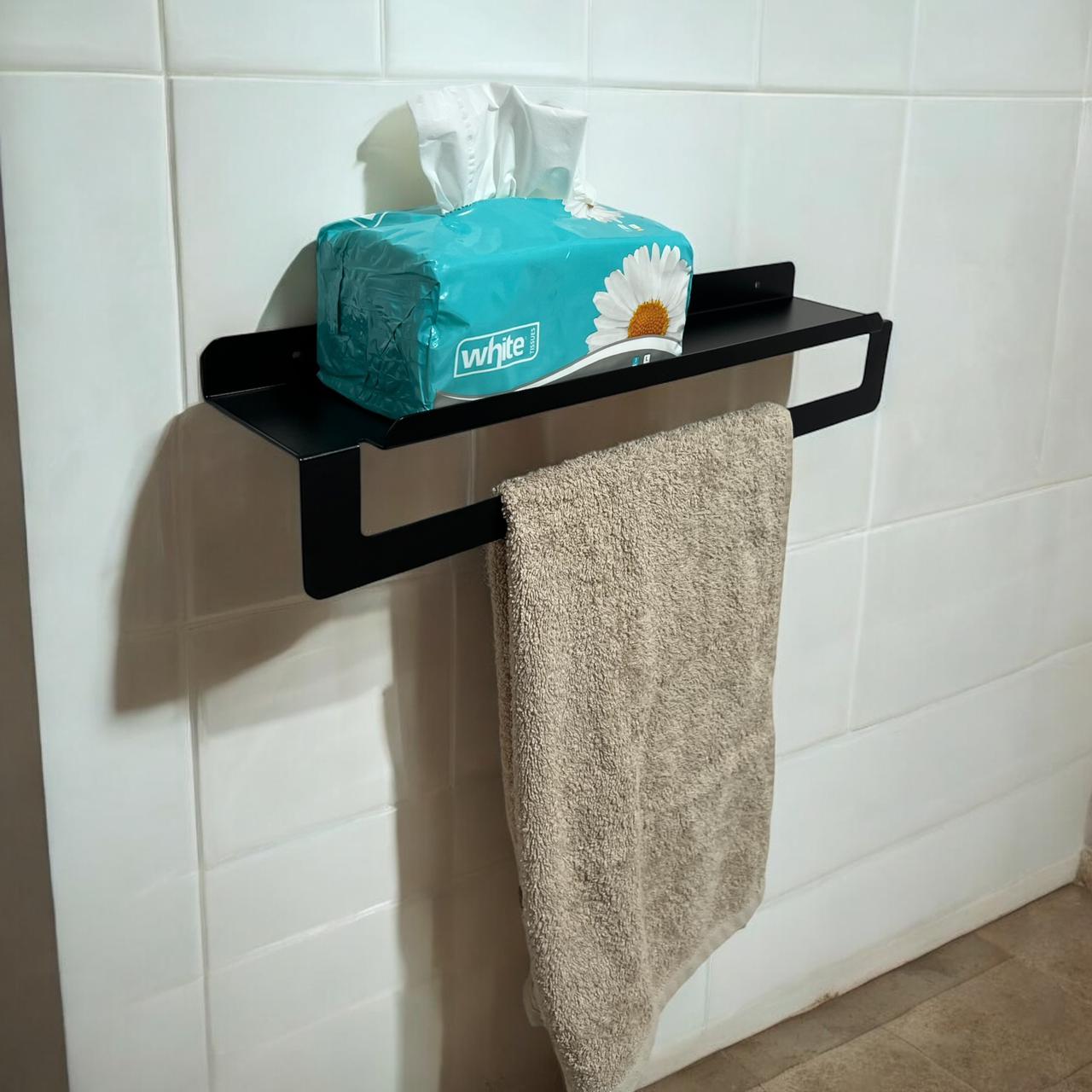 Modern Bathroom Towel Holder with Shelf