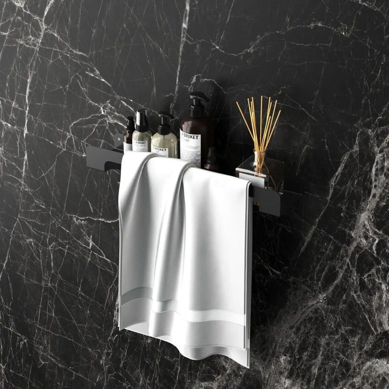 Arco multi-purpose bathroom organizer - Black