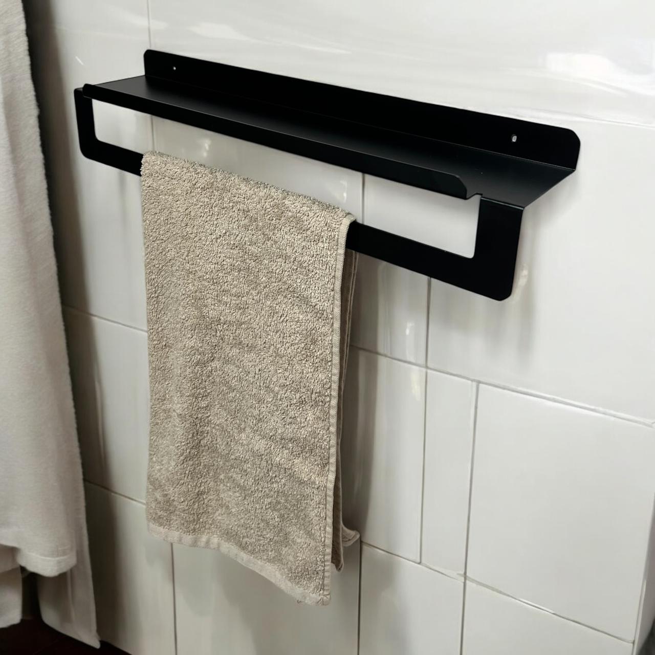 Modern Bathroom Towel Holder with Shelf