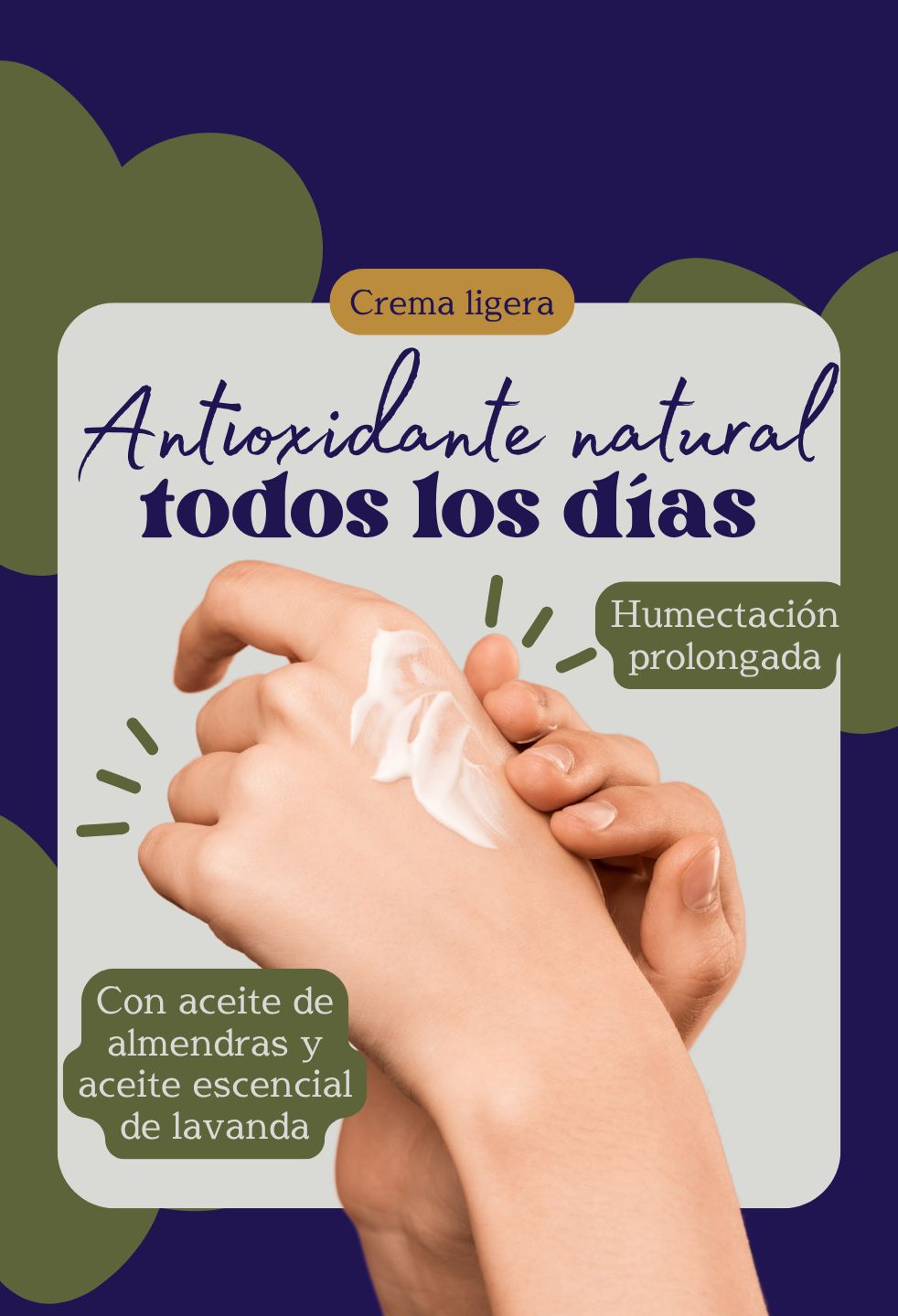 Crema de lavanda y almendras