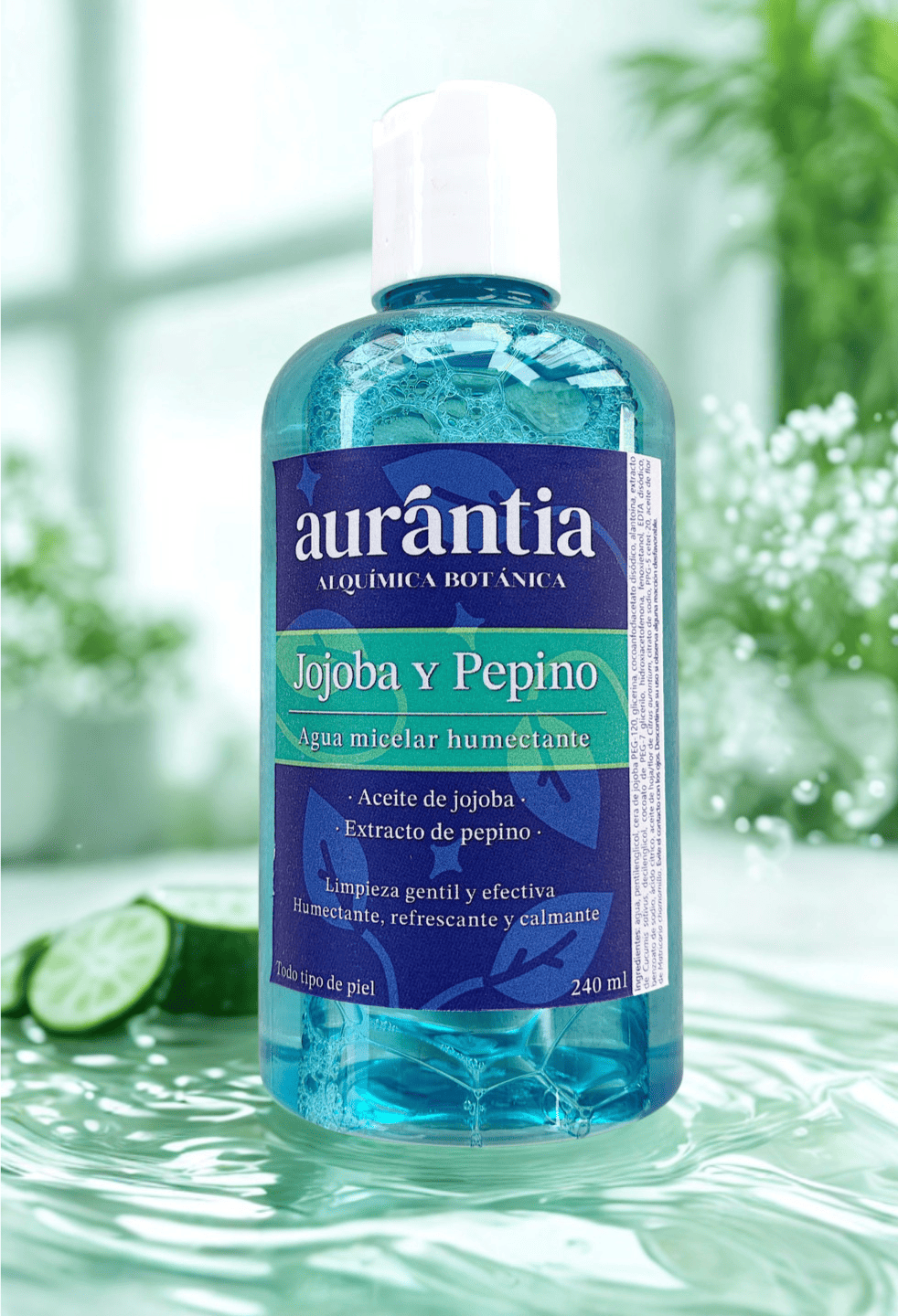 Agua micelar Jojoba y Pepino