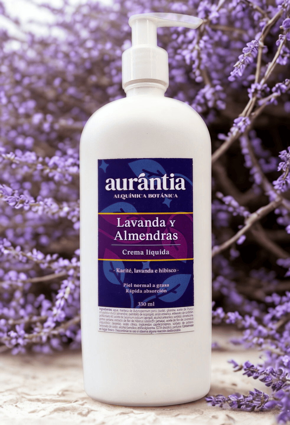 Crema de lavanda y almendras