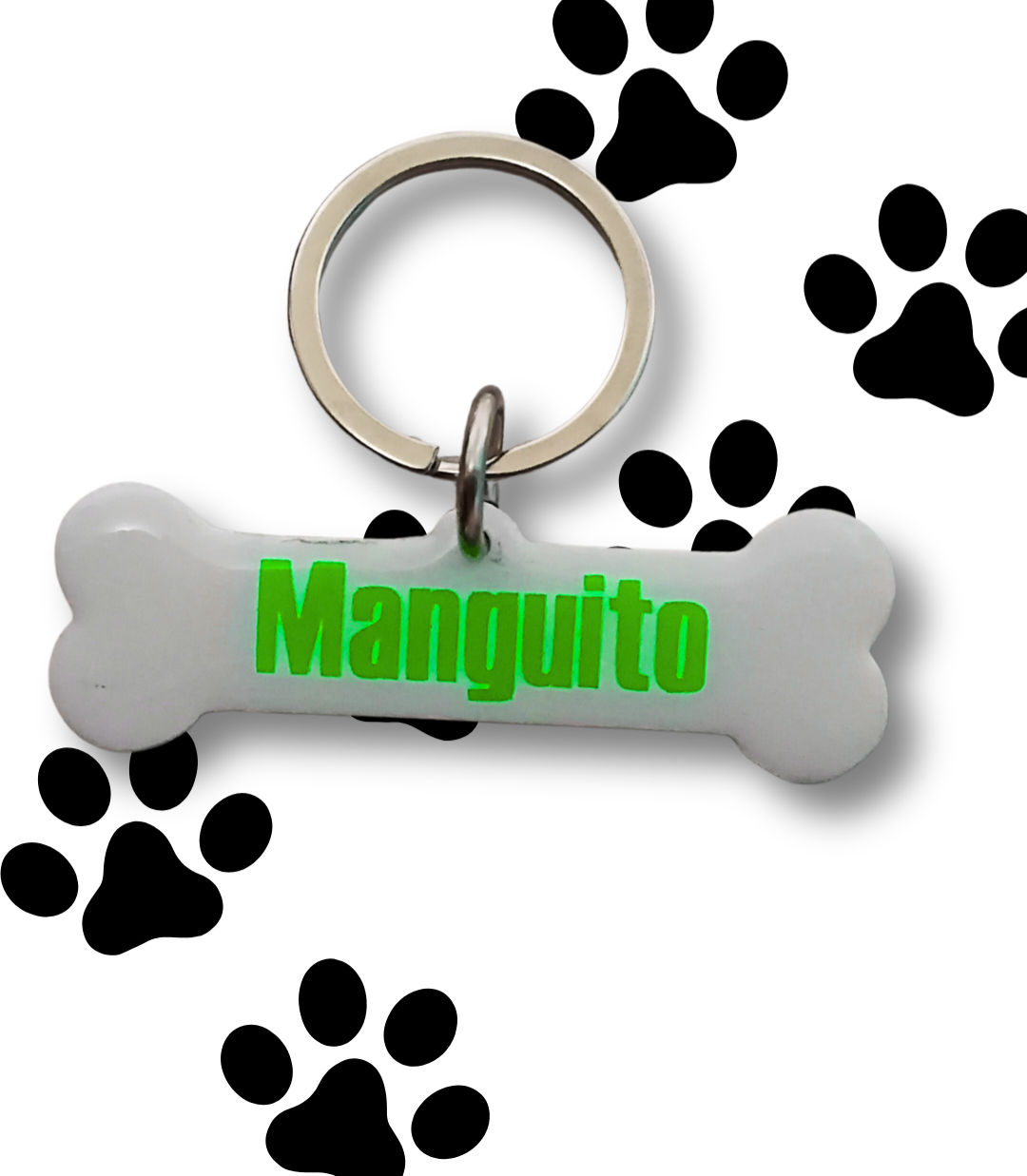 Placa de color en forma de hueso largo