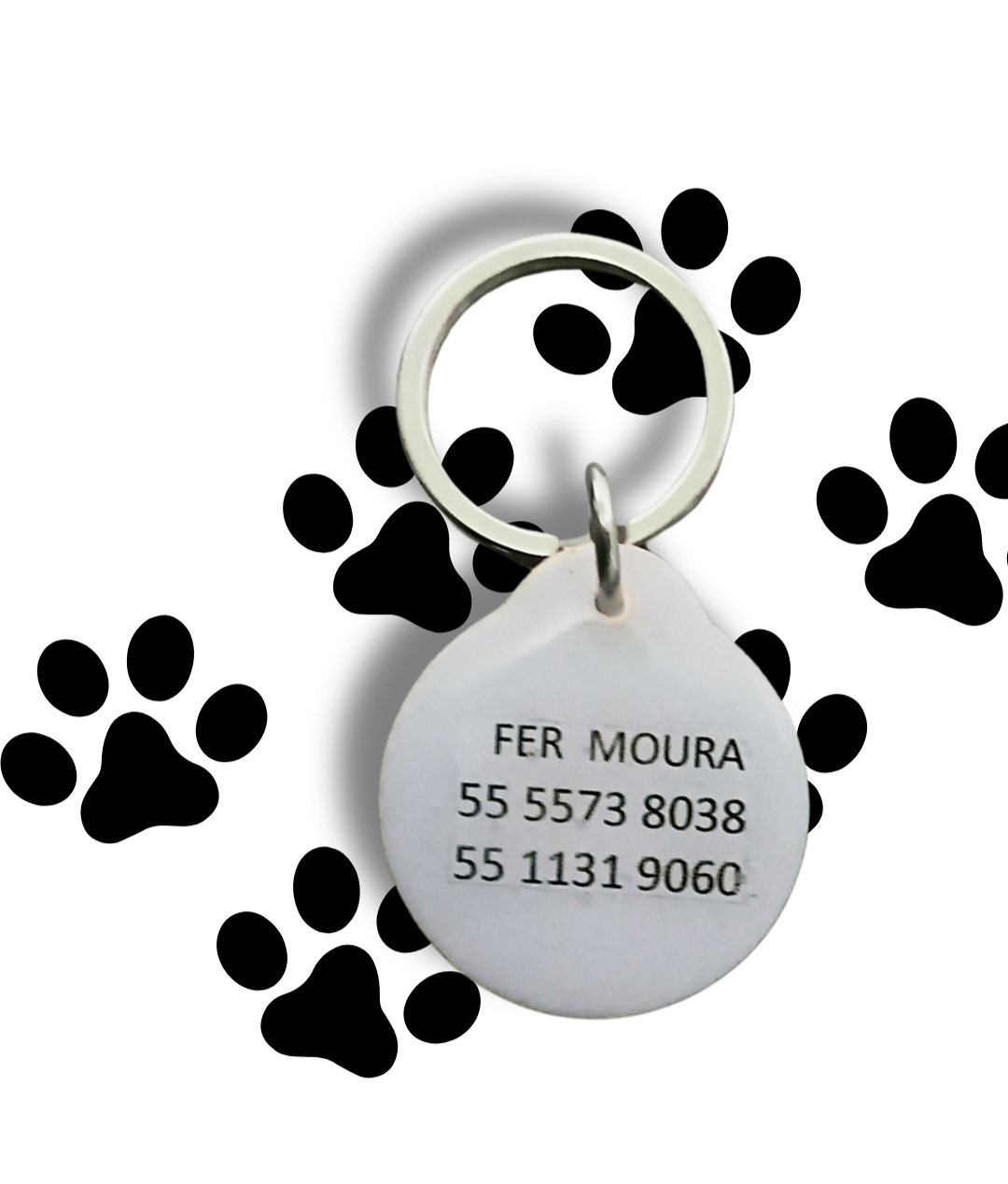 Placa de color en forma de circulo grande