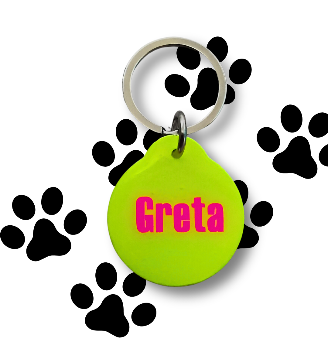 Placa de color en forma de circulo grande