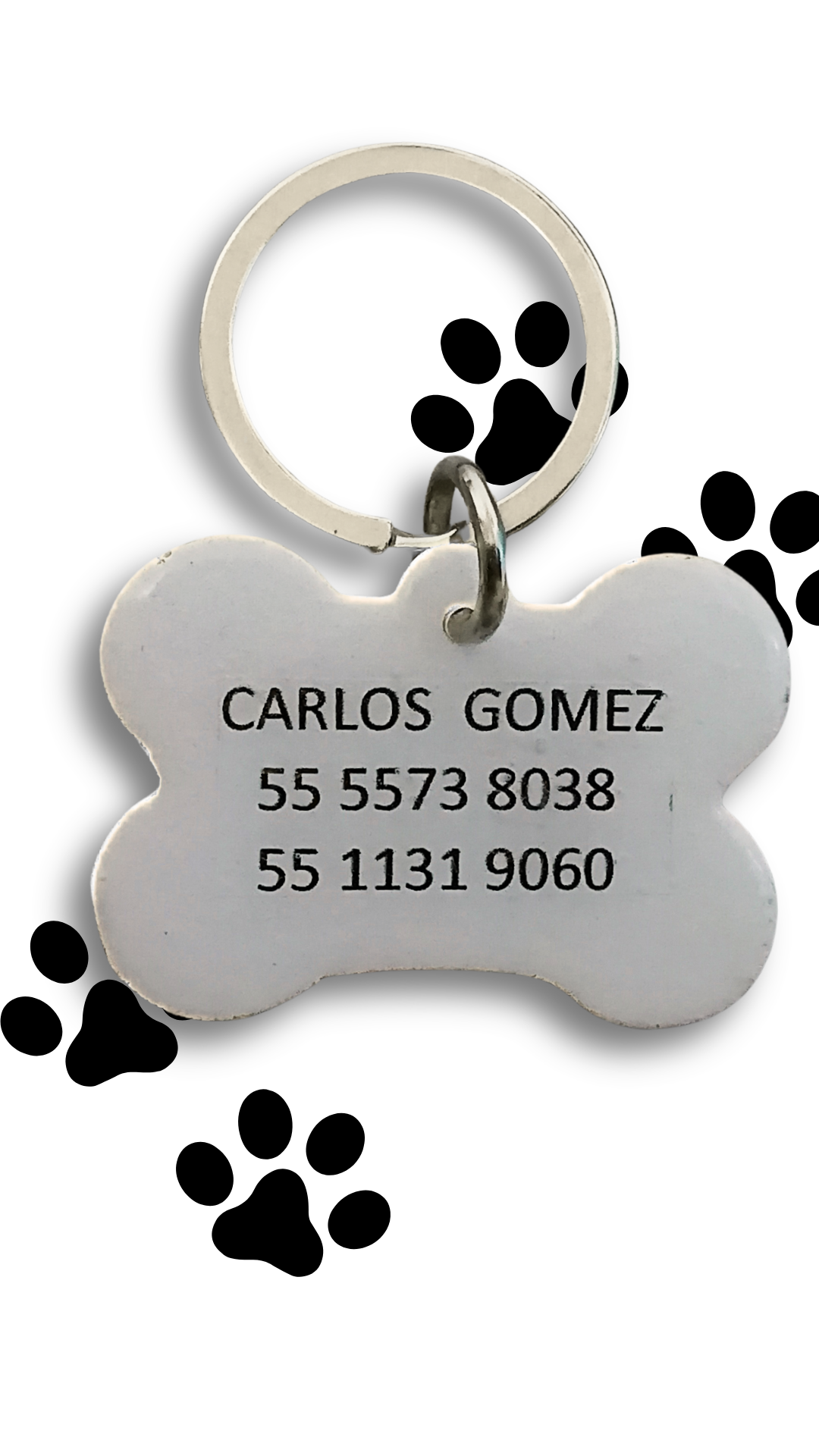 Placa de color en forma de hueso mediano