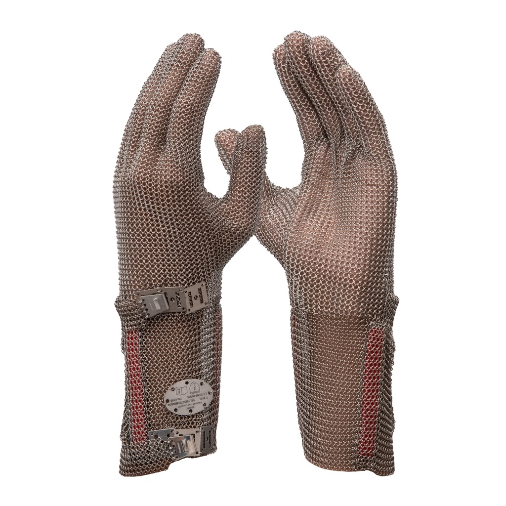 Luva malha de aço