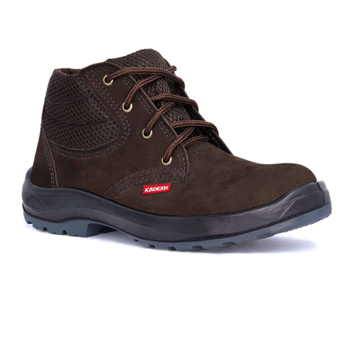 Botina elástico nobuck com bico de AÇO/PVC 