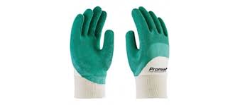 Luva nitrilon verde látex natural