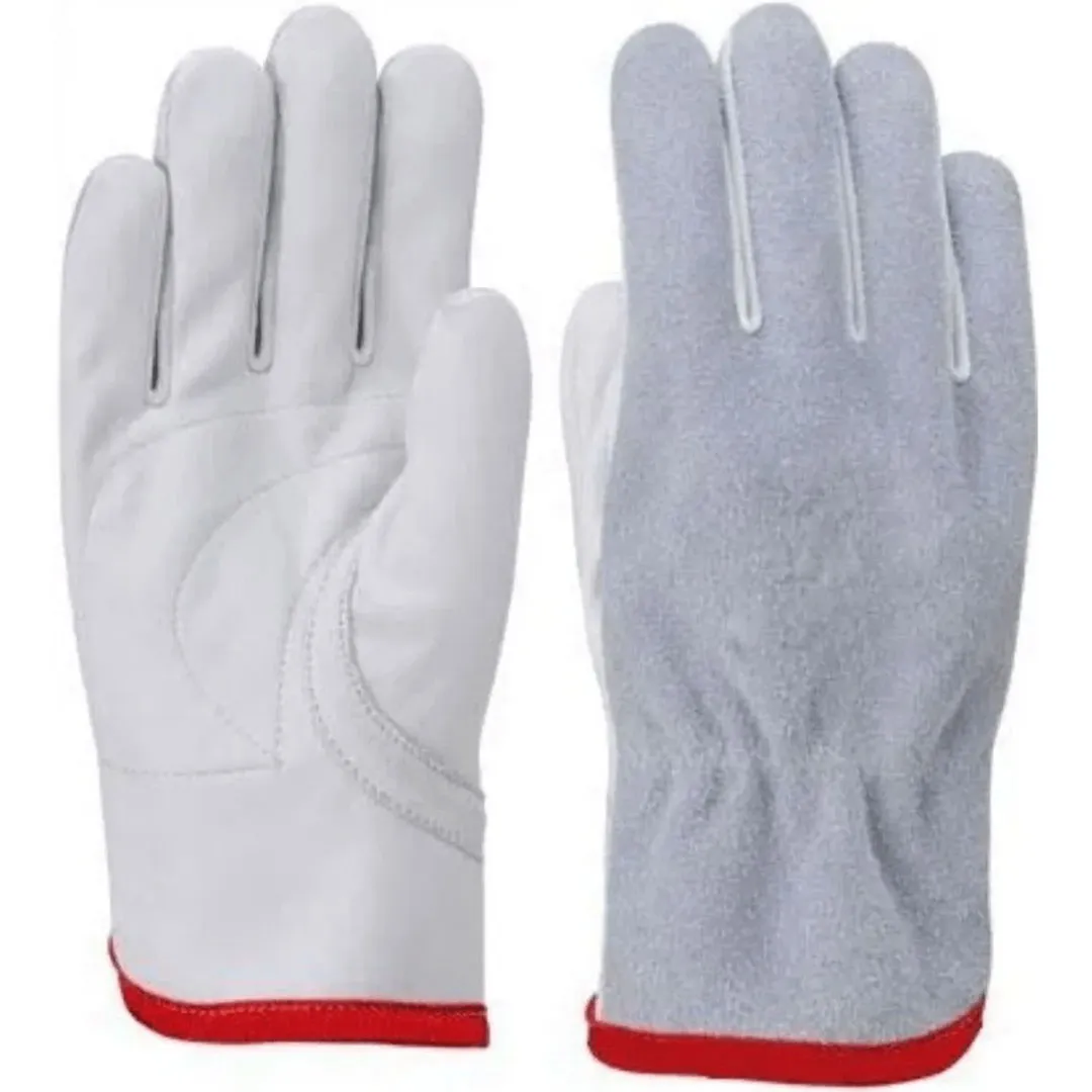 Luva de vaqueta mista