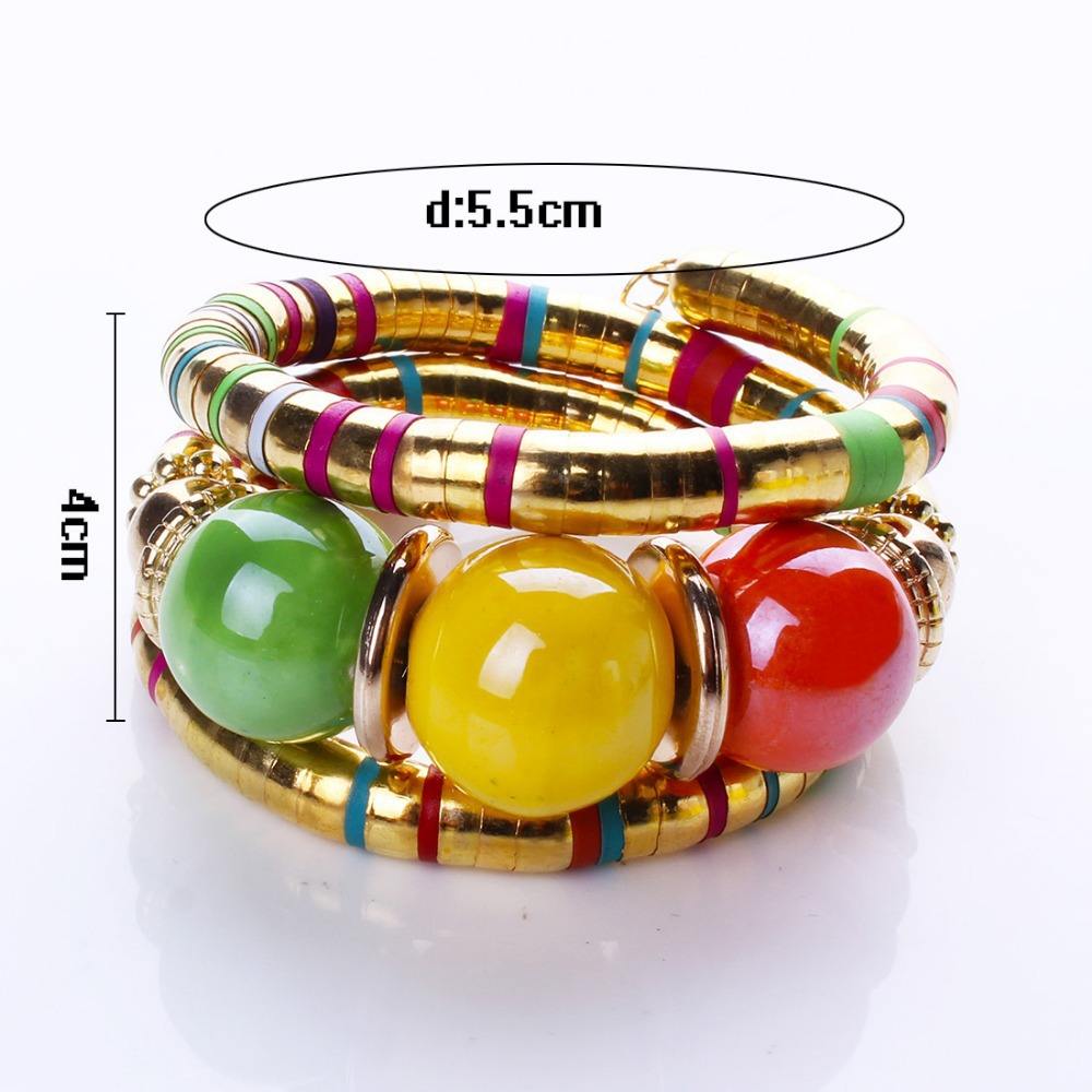 Colorful Spiral Bead Bracelet
