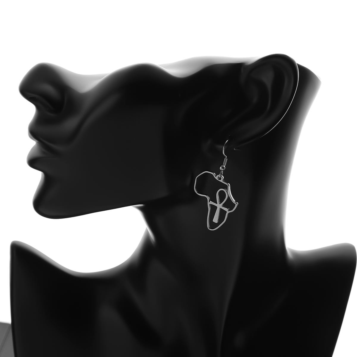 Africa Map Drop Earrings