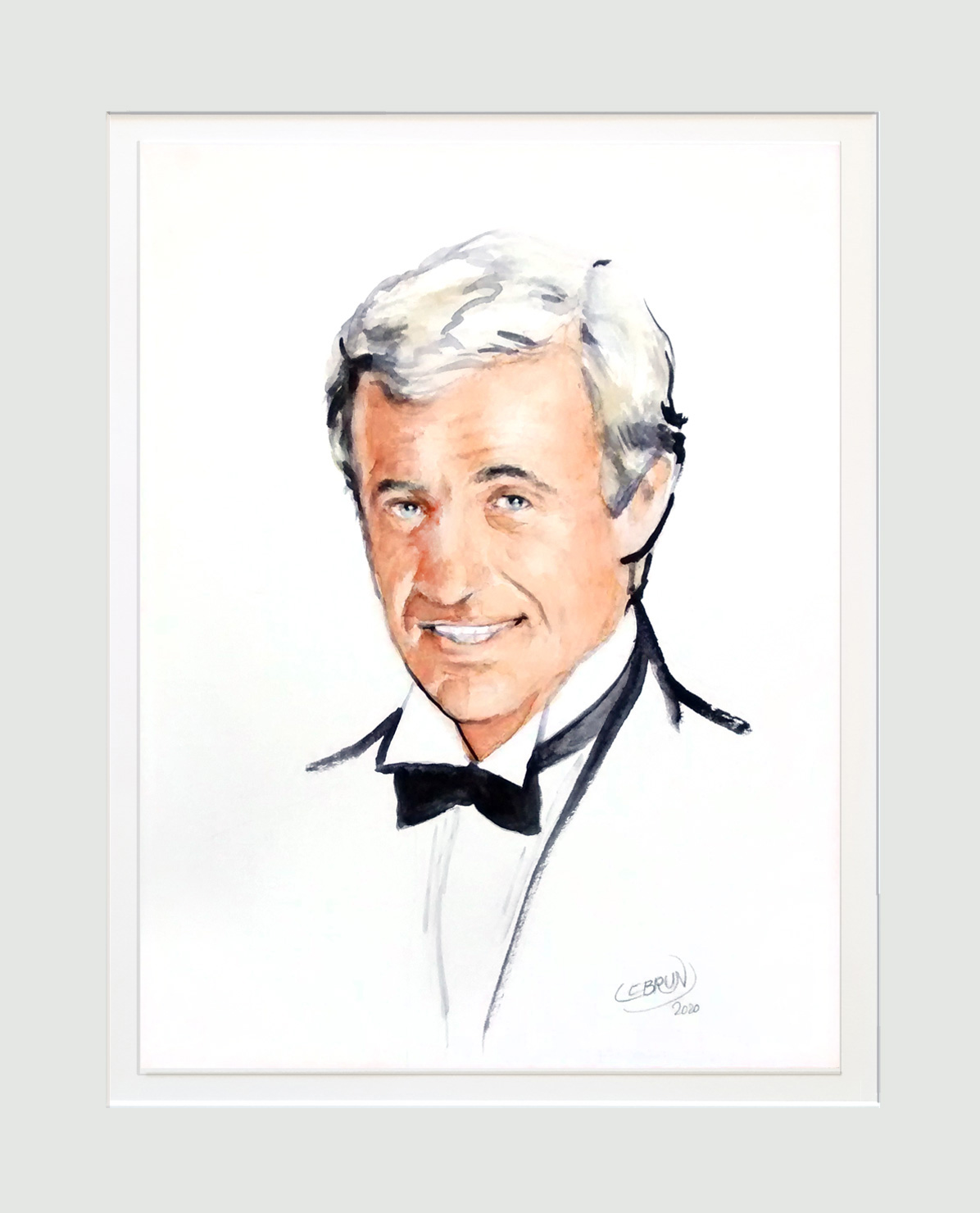 Portrait aquarelle de Belmondo