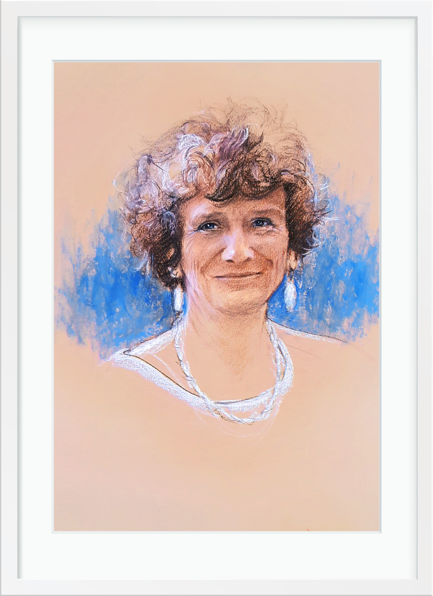 Portrait d'Isabelle Autissier aux pastels