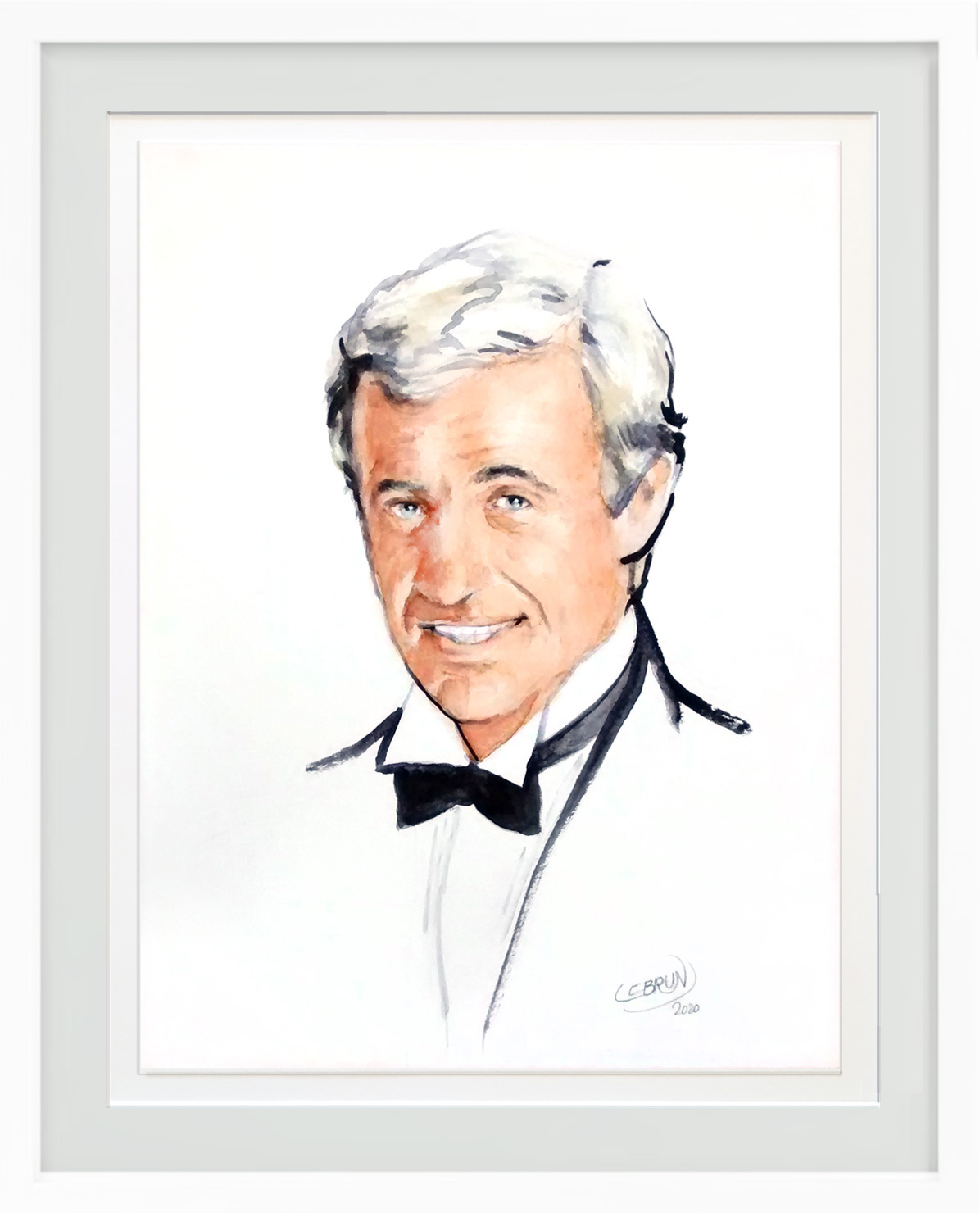 Portrait aquarelle de Belmondo