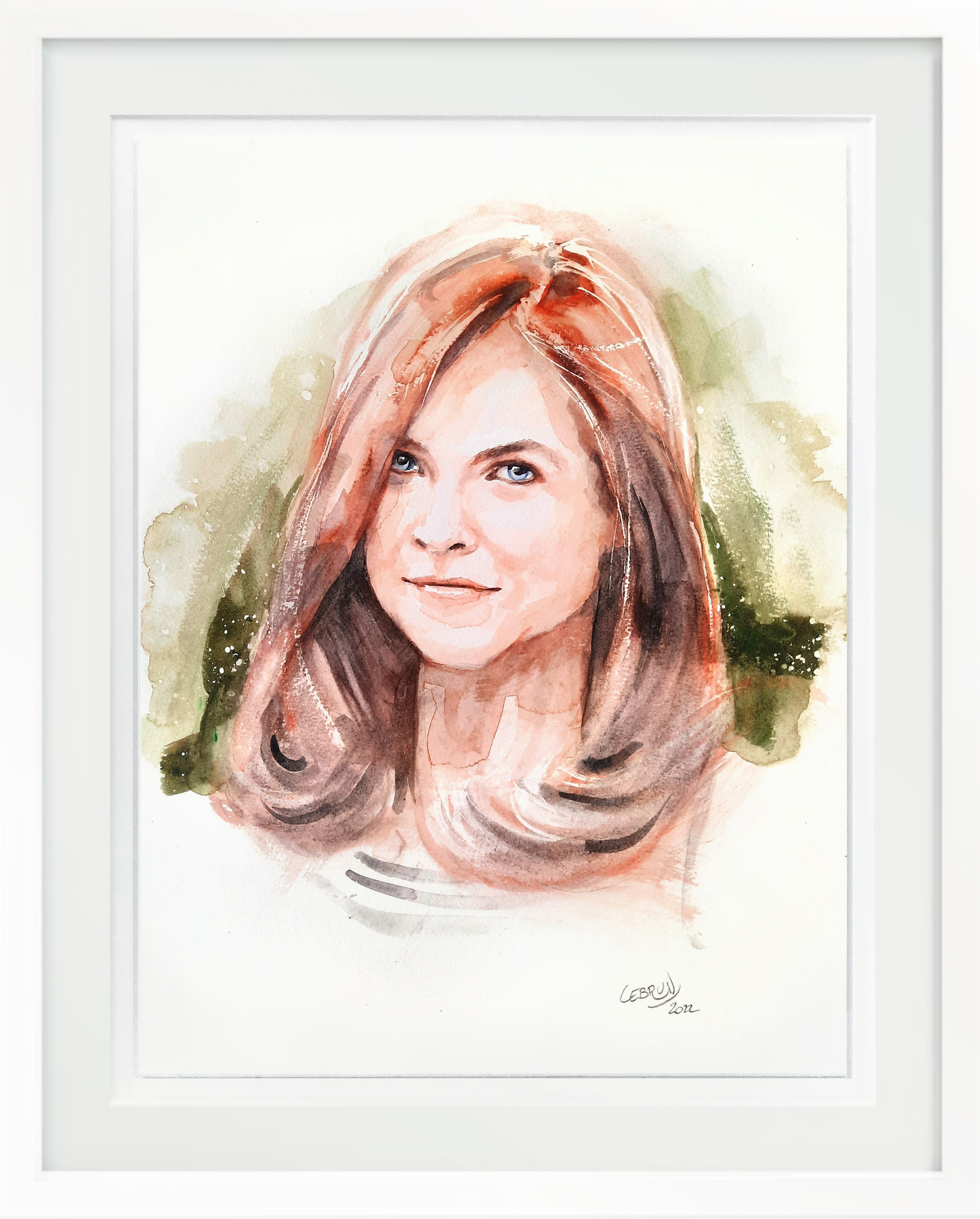 Portrait aquarelle de Charlotte Valandrey