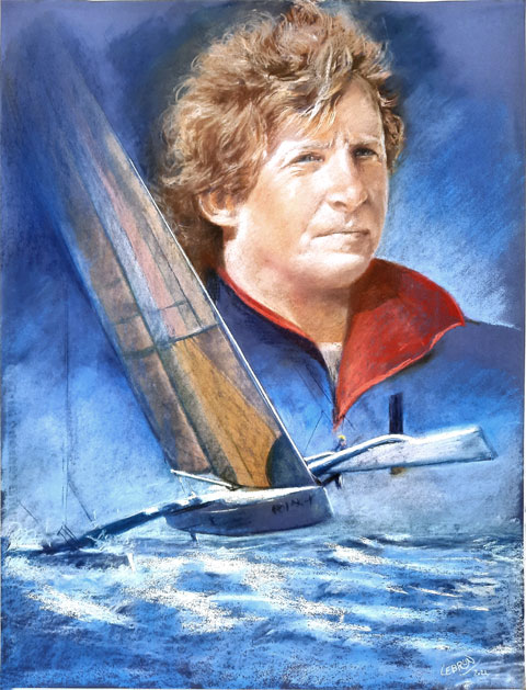 Portrait de Laurent bourgnon aux pastels