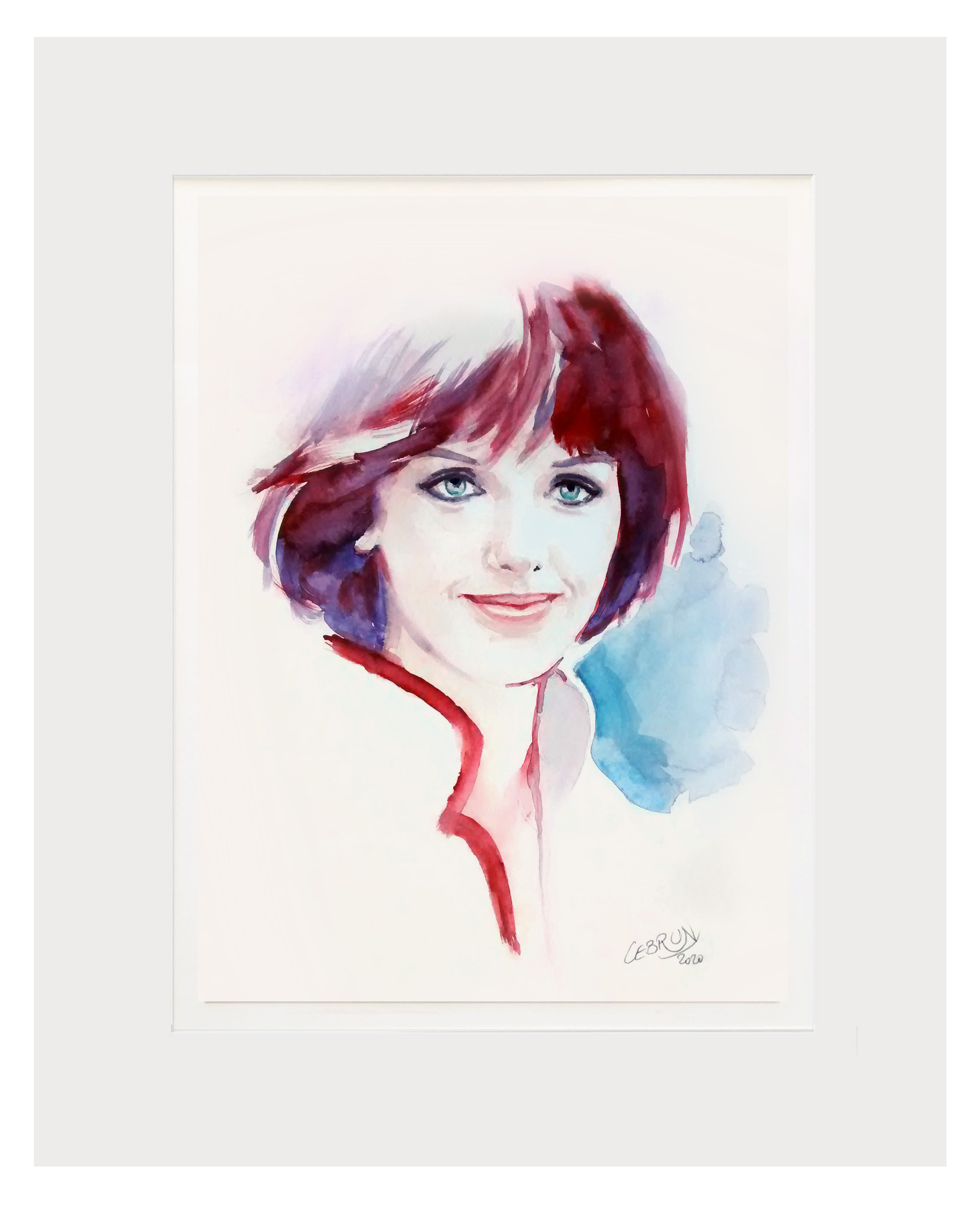 Portrait aquarelle d'Anny Duperey