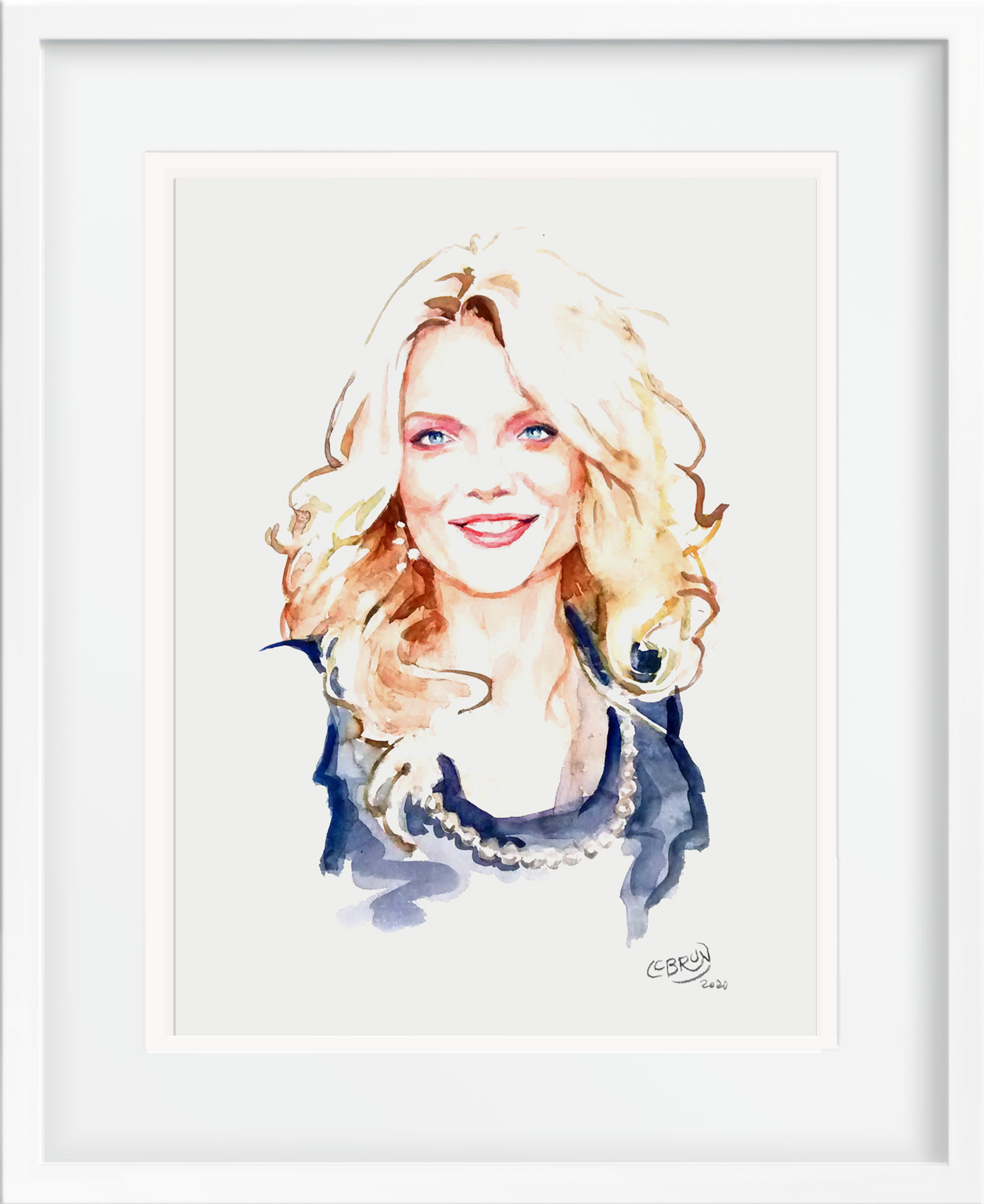 Portrait aquarelle de Michelle Pfeiffer