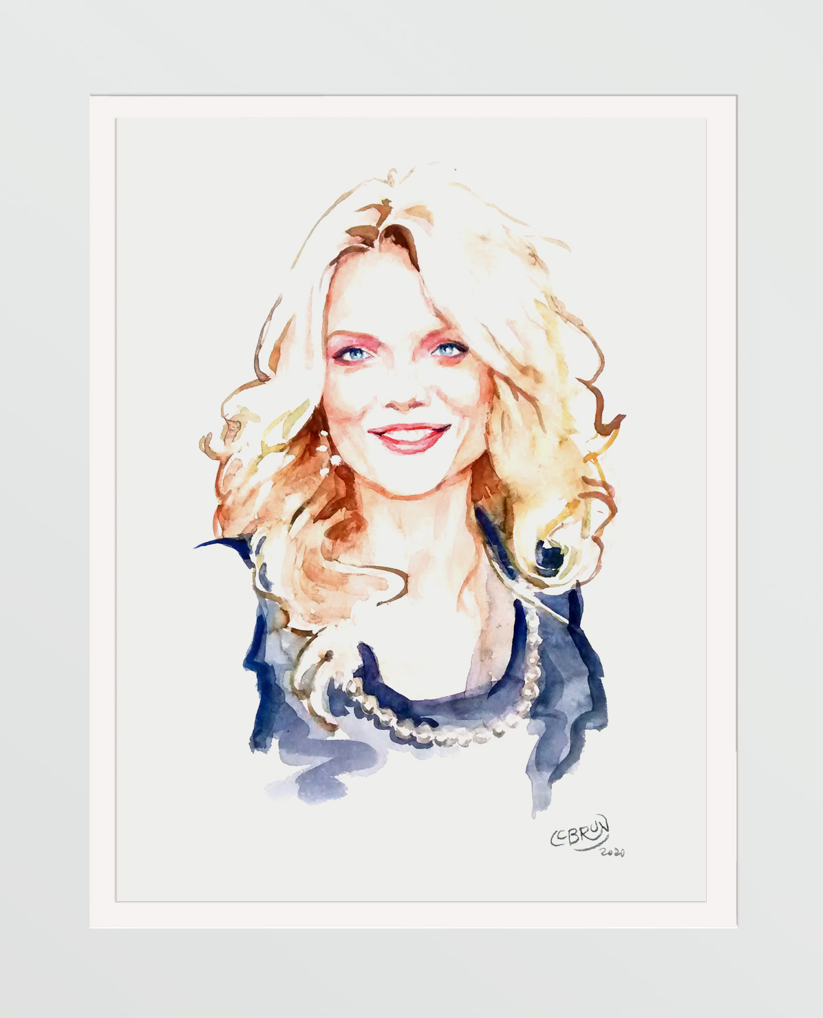 Portrait aquarelle de Michelle Pfeiffer