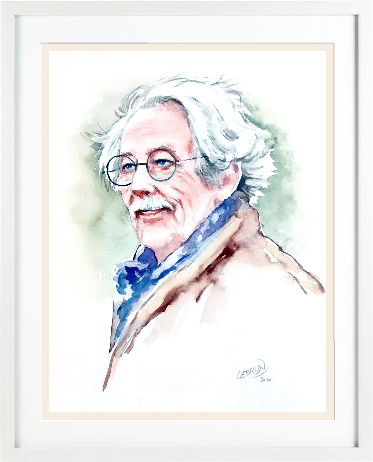 Portrait aquarelle de Jean Rochefort