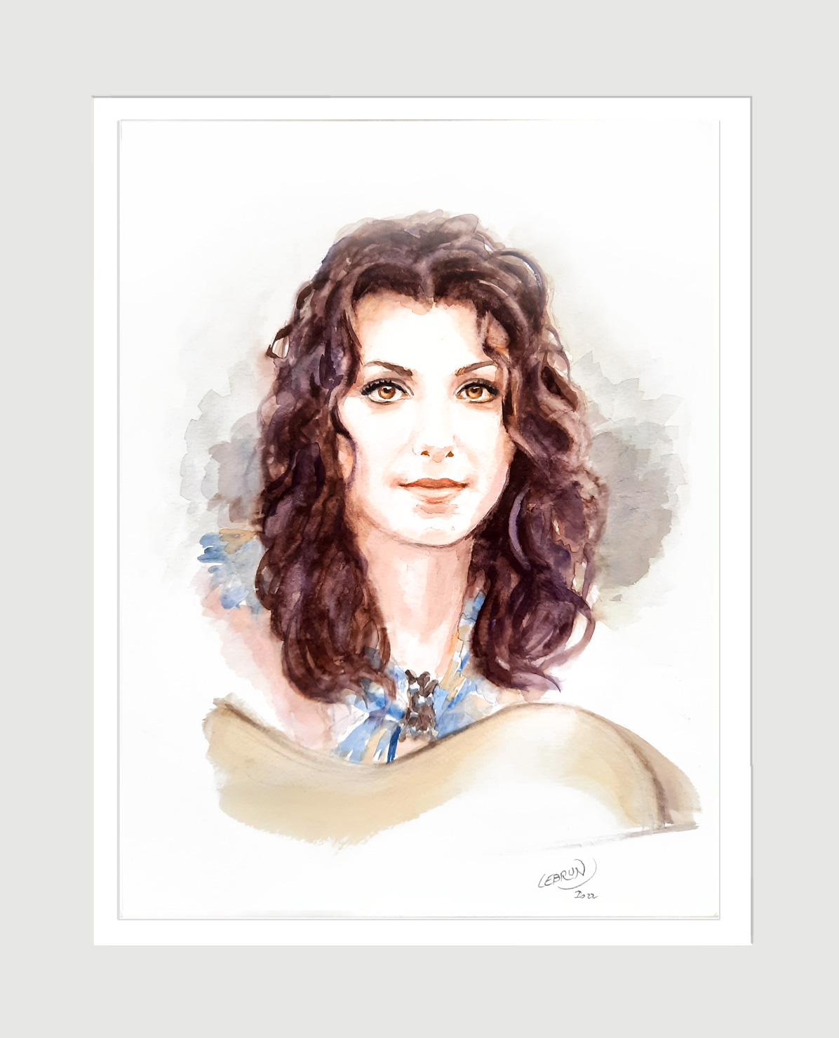 Portrait aquarelle de Katie Melua