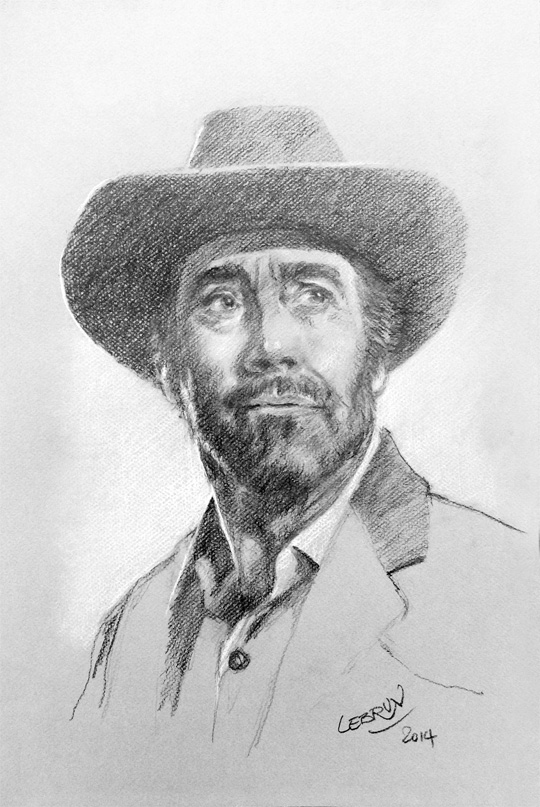 Portrait d'Henri Fonda au fusain