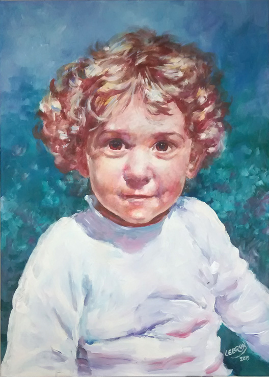 Lyse - Portrait à l'acrylique sur toile