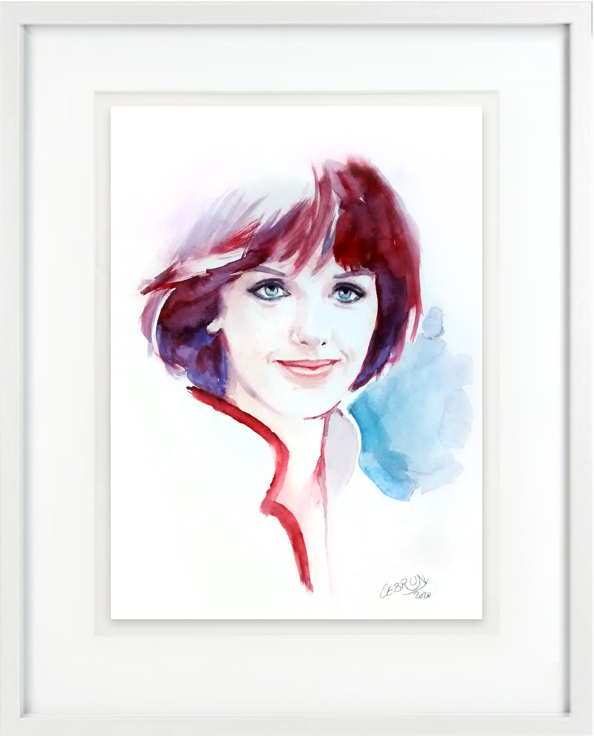 Portrait aquarelle d'Anny Duperey