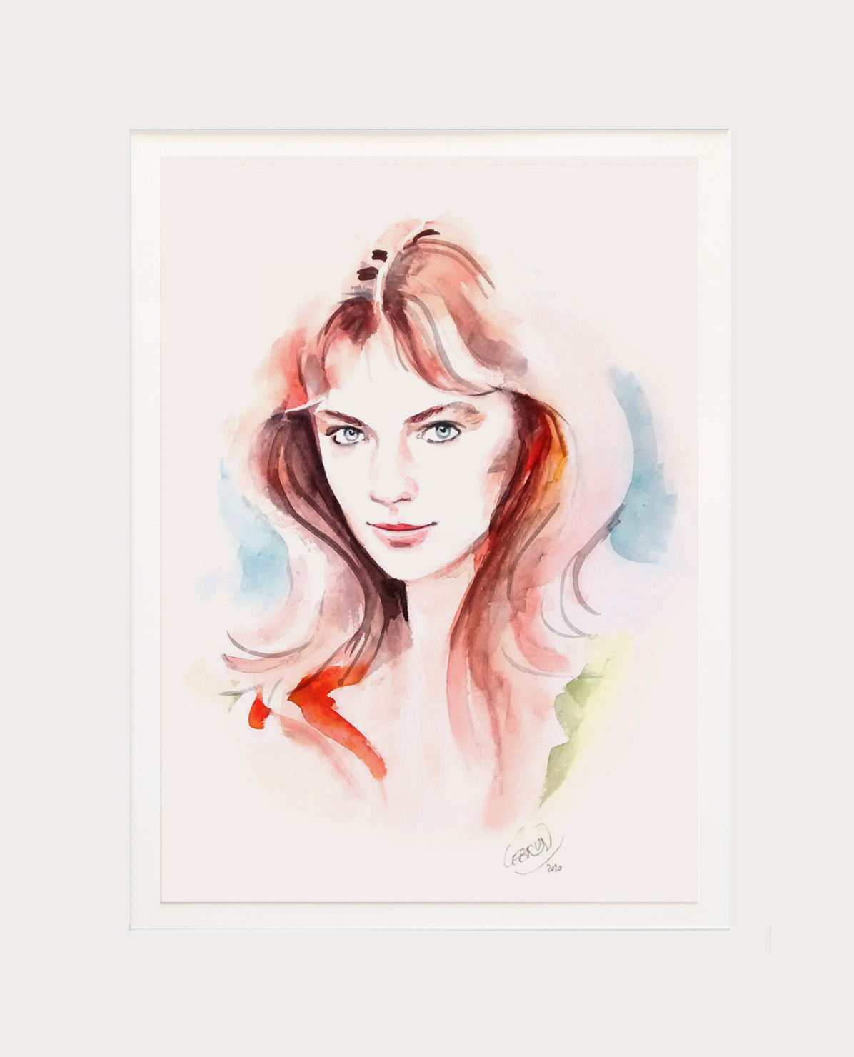 Portrait aquarelle de Jacqueline Bisset