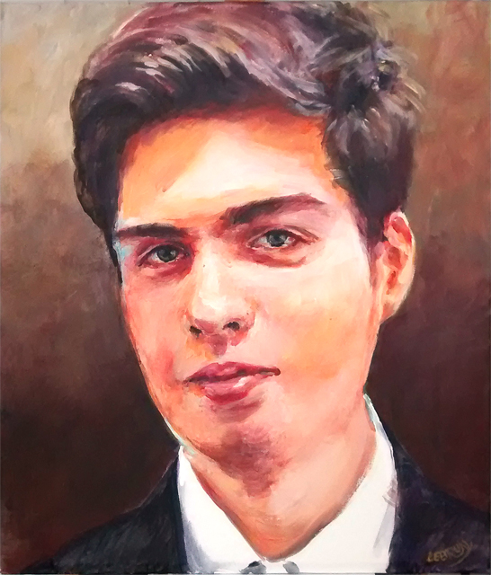 Maxime - Portrait à l'acrylique sur toile