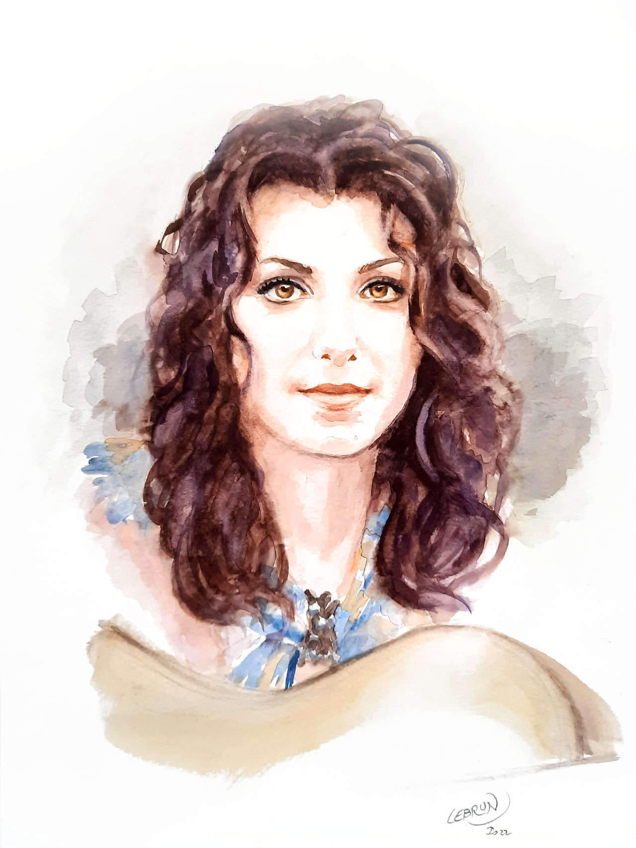 Portrait aquarelle de Katie Melua