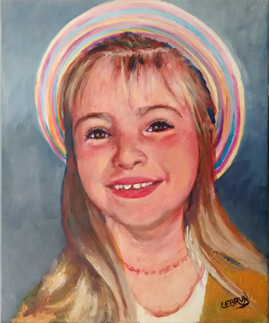 Abigaïl - Portrait à l'acrylique sur toile