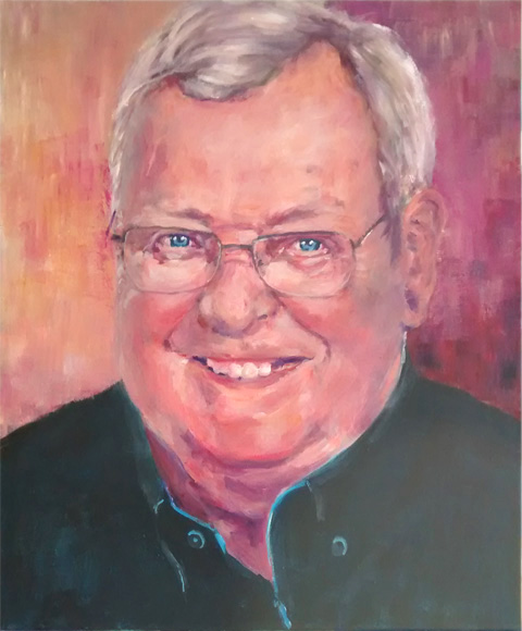 Portrait d'homme - Portrait à l'acrylique sur toile