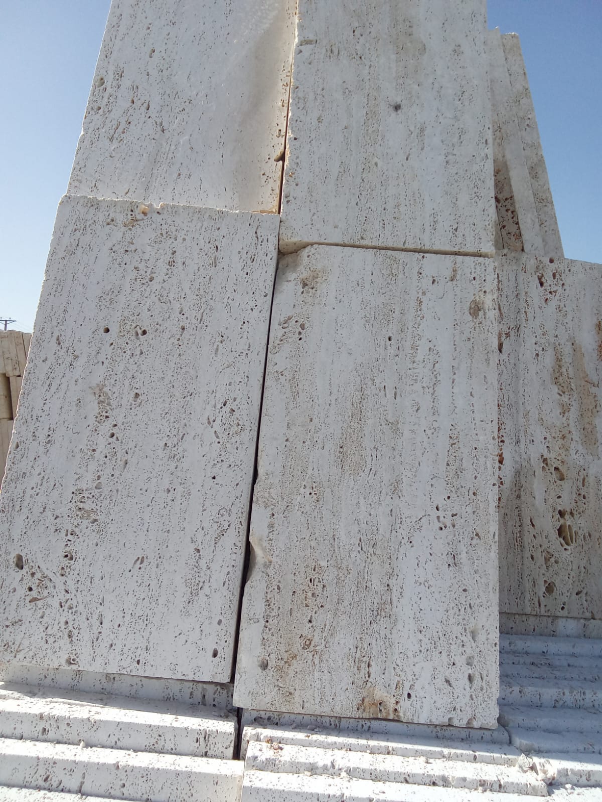 White filter Italian travertine 