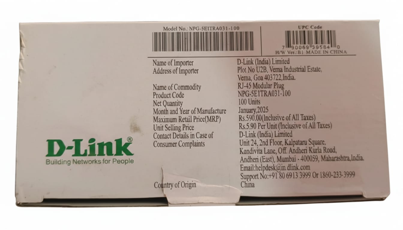 D-Link RJ-45 Modular Plug 100 