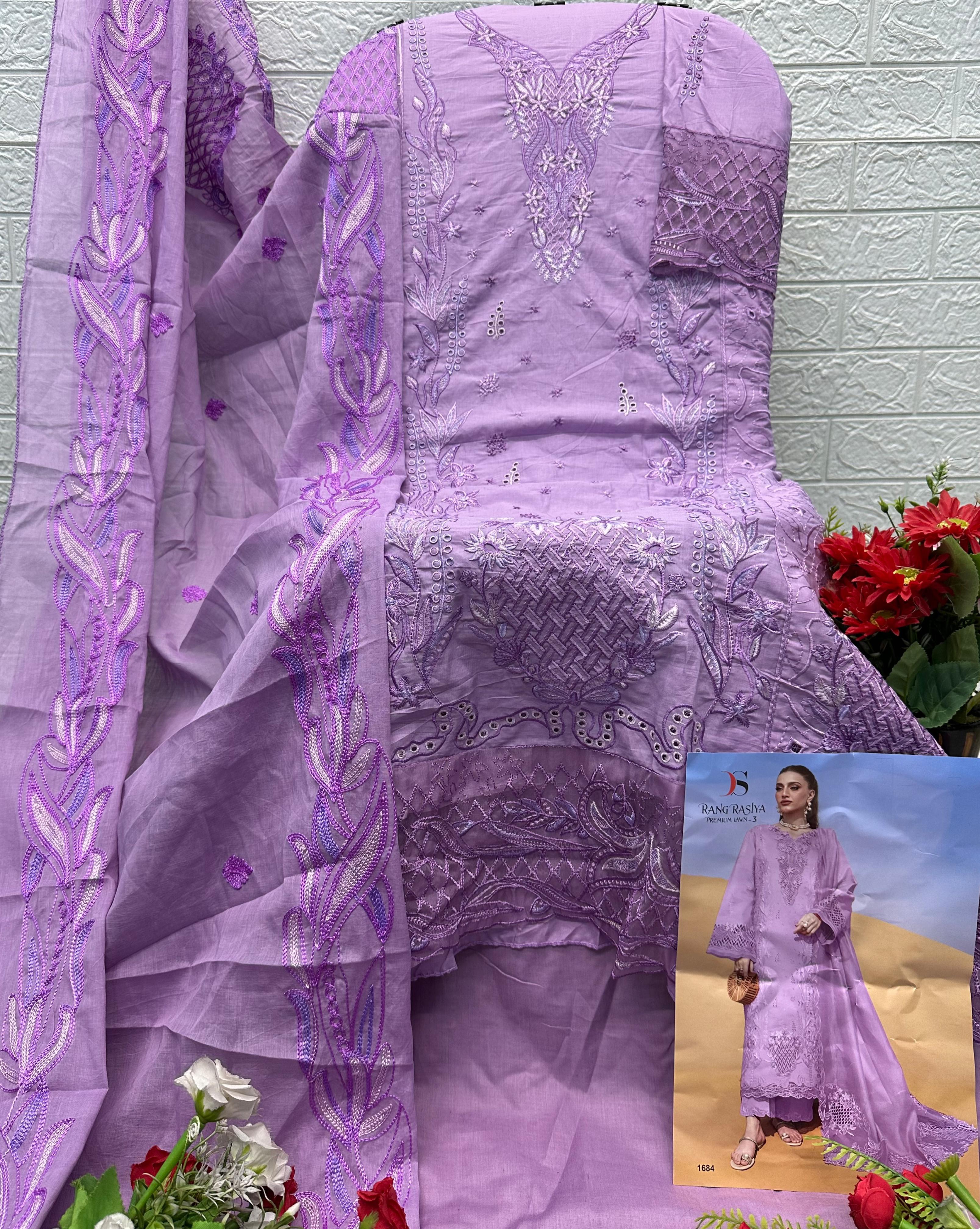 Rang Rasiya Premium Lawn 3 Piece Suit