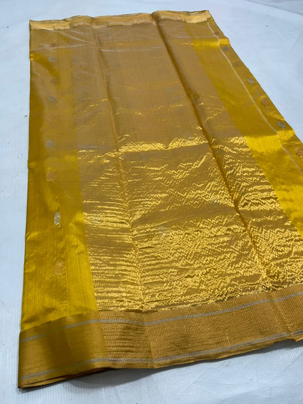 Yellow Gold Saree – Pattu Silk