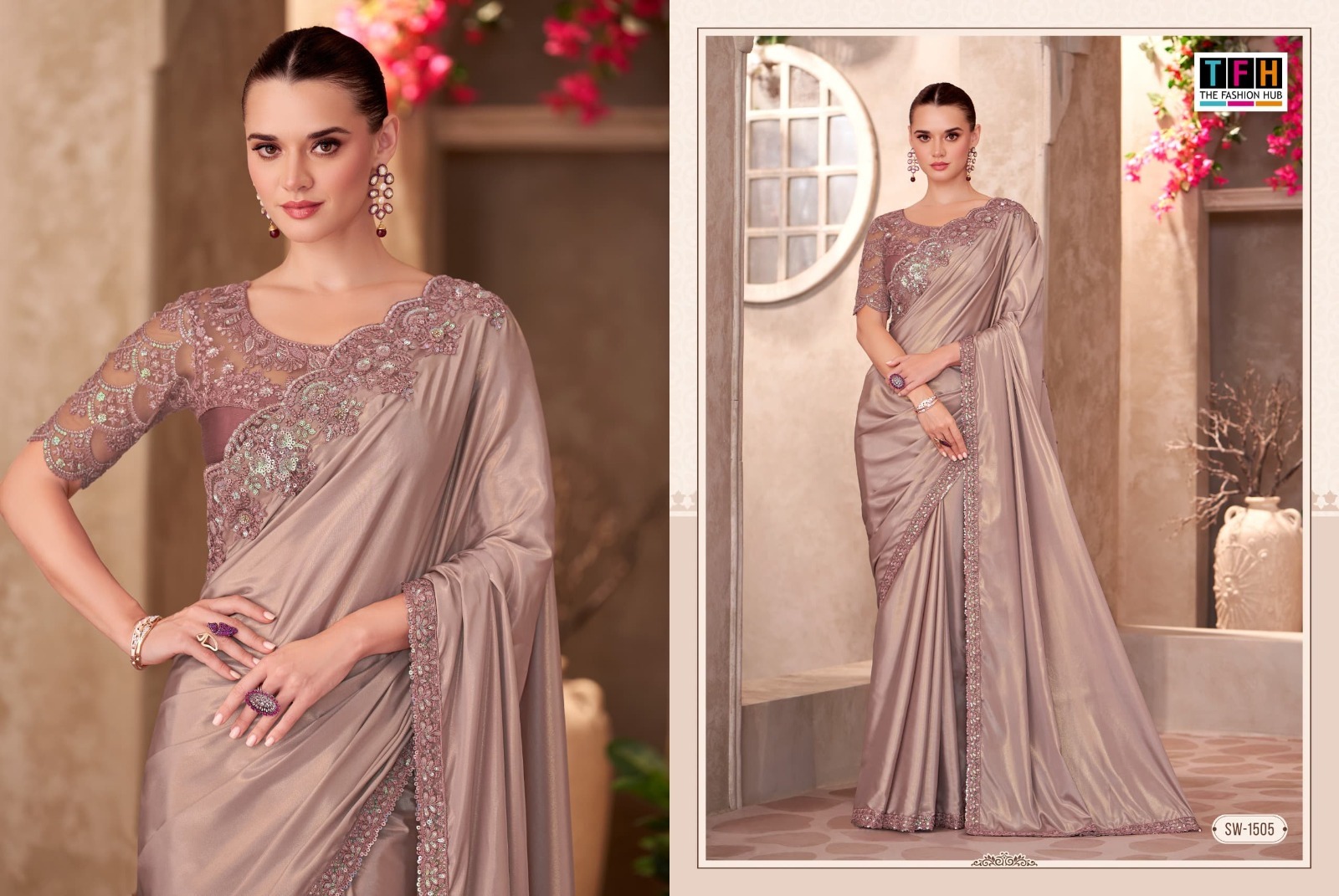 Elegant Embroidered Saree