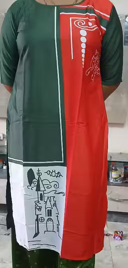 Polyster/Crepe fabric- Pretty Kurtis (combo set of 5 pcs)