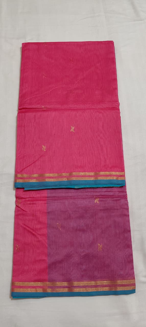 Grace in Simplicity – Silk by Cotton Plain Saree