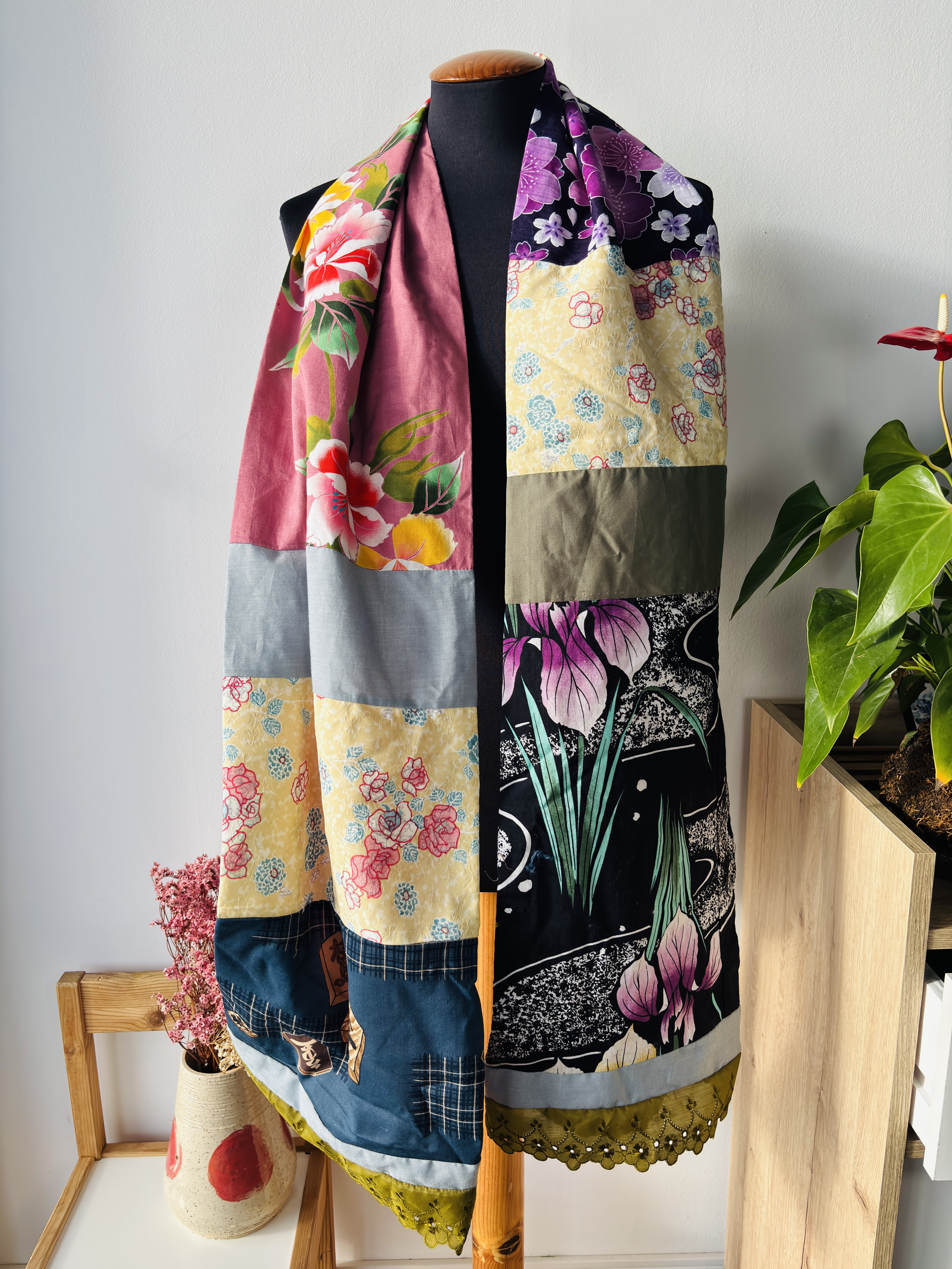 Patchwork Floral kimono Scarf