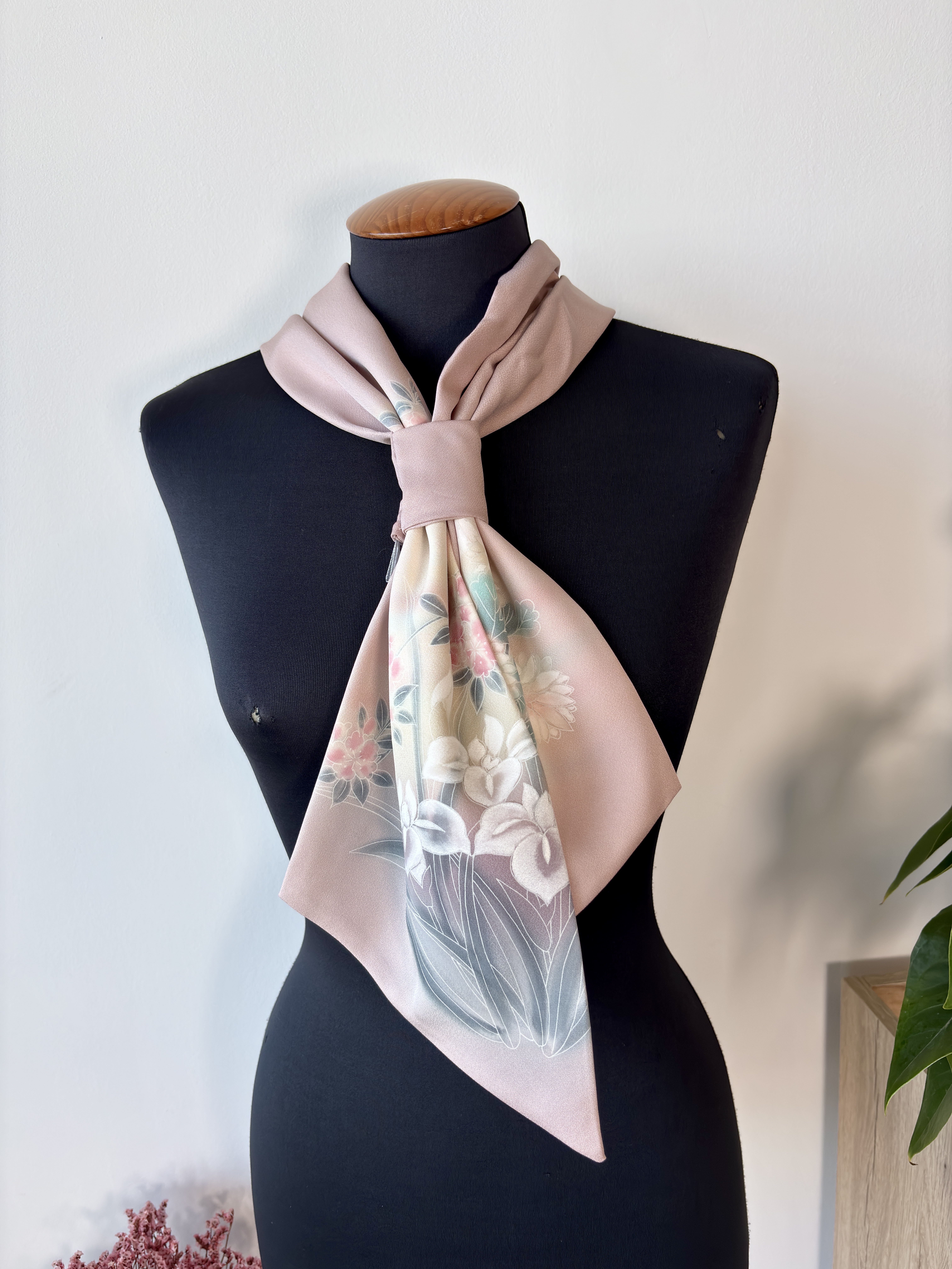 Floral  kimono Silk Scarf
