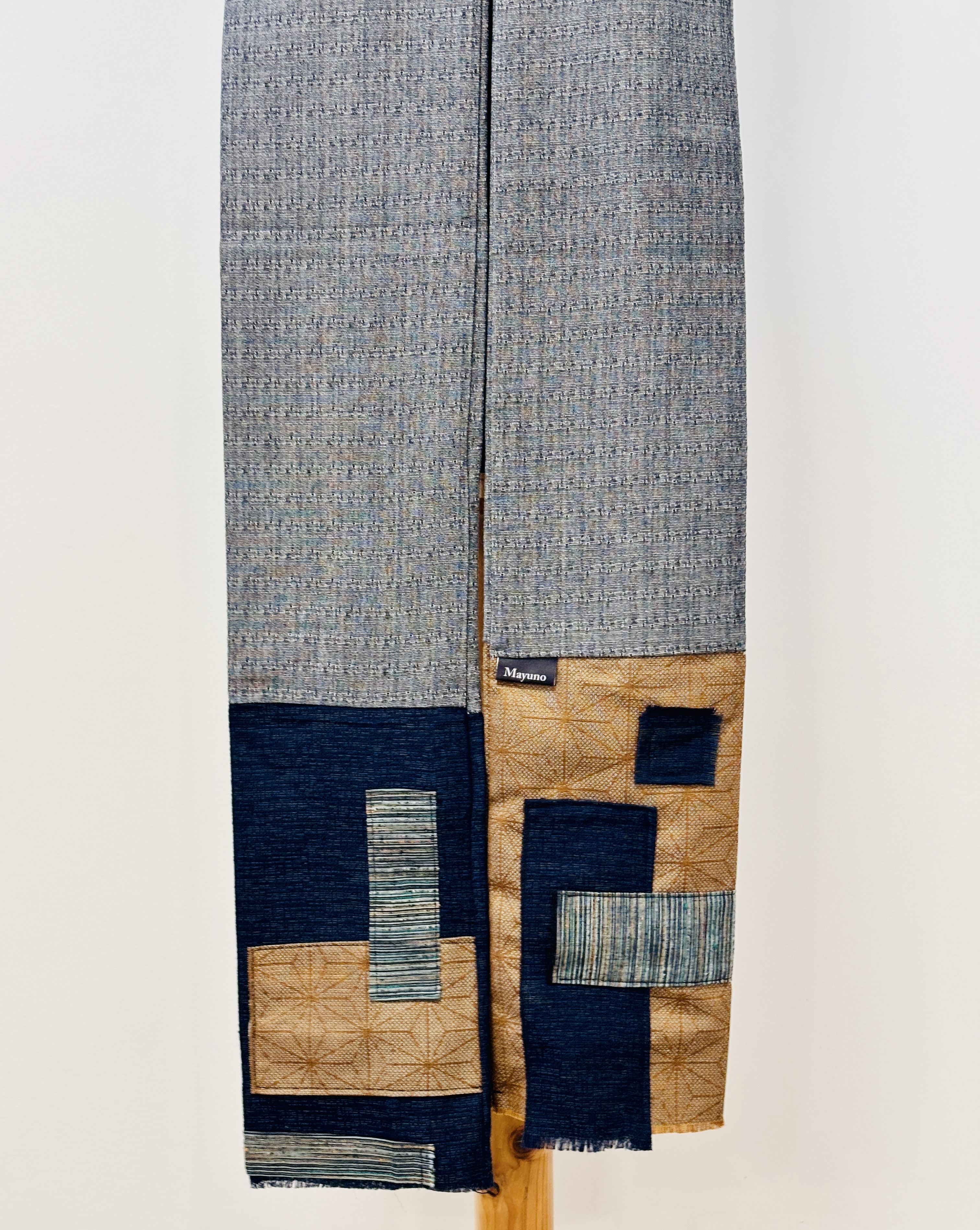 Patchwork Wool & Cotton Scarf