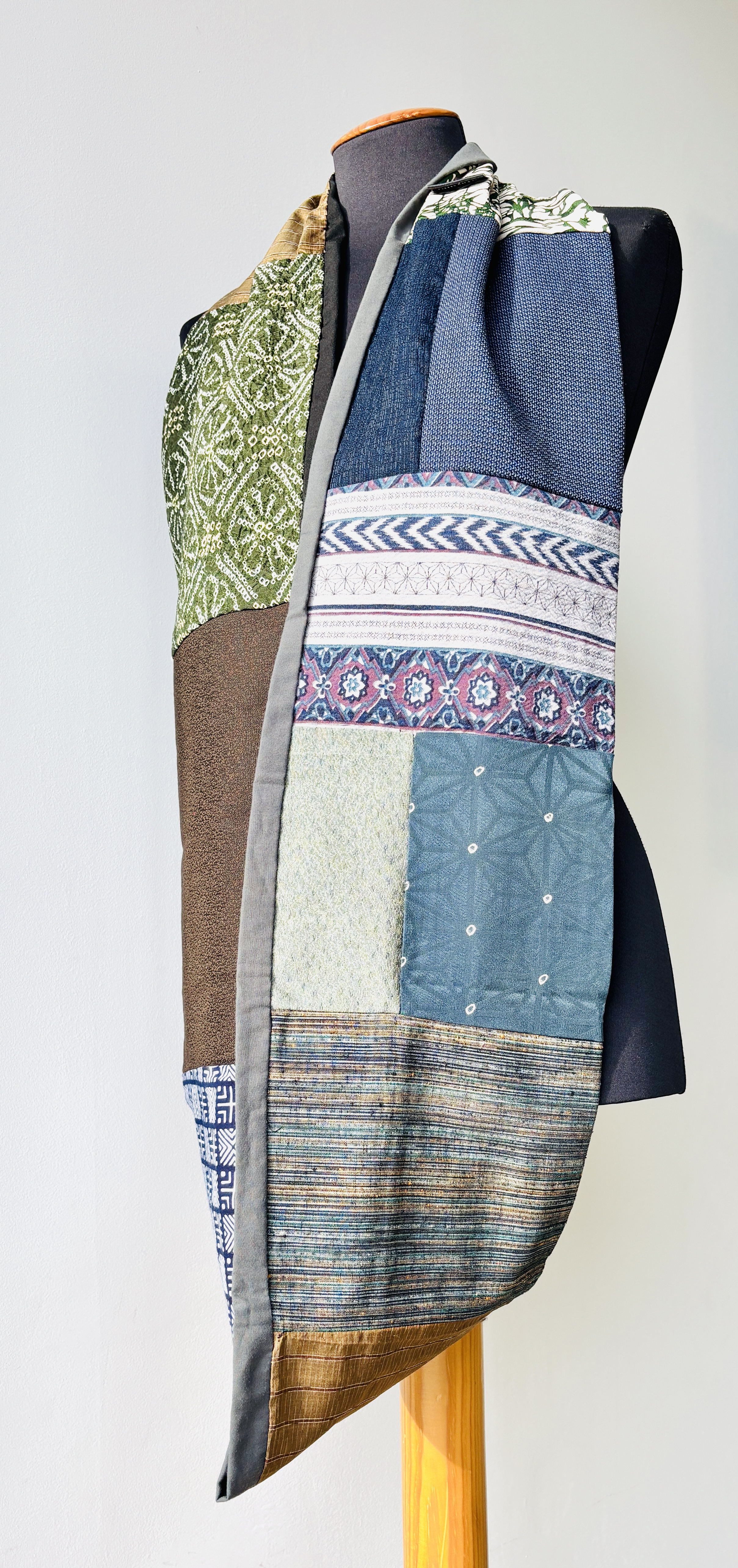 Patchwork  kimono Scarf